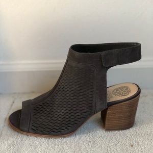 Vince Camuto Gray Open Toe Booties